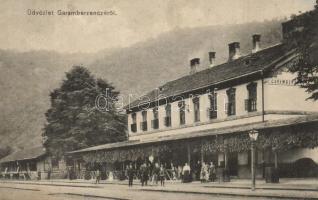 1912 Garamberzence, Hronská Breznica; vasútállomás / Bahnhof / railway station (Rb)