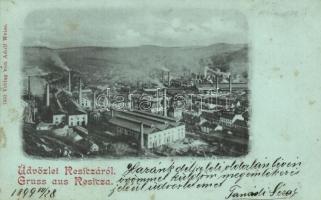 1899 Resica, Resita; acél és vasgyár / iron and steel works, factory (fl)