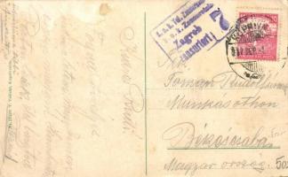 1917 Kapronca, Kopreinitz, Koprivnica; Fő tér és üzletek / main square with shops  (EK)