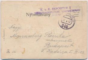 1917 Herkulesfürdő, Baile Herculane; Emléklap. 5 részes leporellolap / leporellocard with 5 tiles (h...