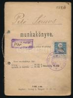 1913-1929 Cipész munkakönyv, bejegyzésekkel, kaposvári kiállítással,  1 db 30 f., 4 db 4 f.,1 db 16 ...