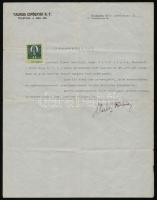 1913-1929 Cipész munkakönyv, bejegyzésekkel, kaposvári kiállítással,  1 db 30 f., 4 db 4 f.,1 db 16 ...