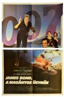 1989 James Bond, A magányos ügynök, angol film óriásplakát, kétrészes, ofszet, 160x111 cm
