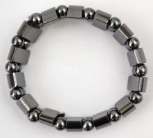 Hematit karkötő, gumírozott