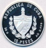 Kuba 1996. 10P Ag "Kubai todi" hátoldal multicolor festett T:PP
Cuba 1996. 10 Pesos Ag &q...