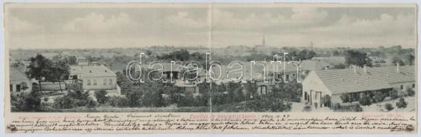 1900 Érsekújvár, Nové Zámky; Conlegner J. és fia. panorámalap / panoramacard (ragasztónyom / gluemark)