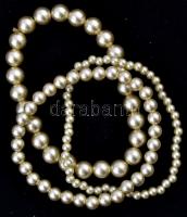 Világoszöld gyöngy karkötő, 3 db