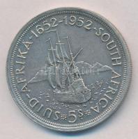 Dél-Afrika 1952. 5Sh Ag Capetown T:2 South Africa 1952. 5 Shilling Ag 300th Anniversary - Founding of Capetown C:XF