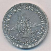 Dél-Afrika 1952. 5Sh Ag "Capetown" T:2 South Africa 1952. 5 Shilling Ag "300th Anniversary - Founding of Capetown" C:XF