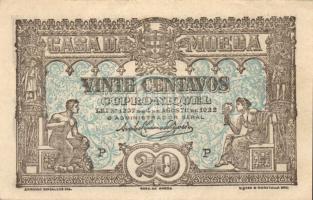 Portugália 1922. 20c T:I