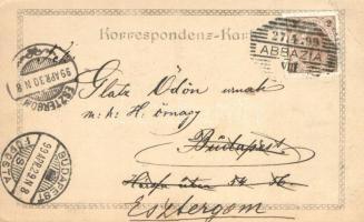 1899 Ika, Ica (bei Lovran, Laurana); Hotel zur Krone von P. Kosarog, Restaurant und Cafe (EB)