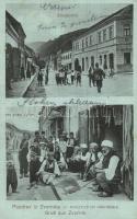 Zvornik, Strassenbild, Vor einem Ducan / street view with Bosnian men, folklore, shops