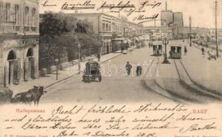 Baku, quay with trams (Rb)