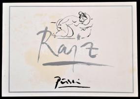 2000 Püski Sándor grafikusművész: Rajz. Dedikált  katalógus