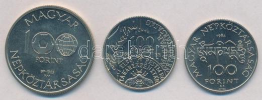 1984. 100Ft alpakka "Kőrösi Csoma Sándor" + 1985. 100Ft Cu-Ni-Zn "Labdarúgó Világbajn...