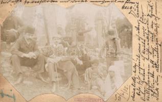 1905 Constantinople, Istanbul; Turkish family, folklore. photo (EK)