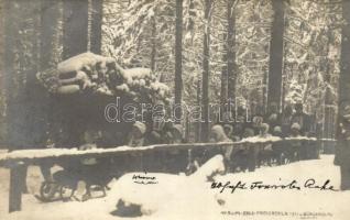 1911 Mariazell, Preisrodlin v. Bürgeralpl / sleigh race in winter. photo