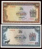 Rhodesia 1974-79(1970-72). 1$, 2$, 5$, 10$ teljes sor! T:I