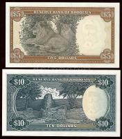 Rhodesia 1974-79(1970-72). 1$, 2$, 5$, 10$ teljes sor! T:I