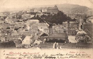 1899 Budapest I. Tabán és a vár. Schmidt Edgar kiadása (EK)