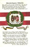 Österreich-Ungarns Völkerlieb / Austro-Hungarian K.u.k. Viribus Unitis coat of arms and flags.