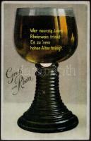 1939 Gruss aus Rhein / Beer goblet. leporellocard