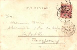 1802-1894 Kossuth Lajos szecessziós litho gyászlapja. Blau József kiadása / Obituary card of Lajos K...