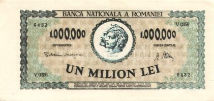 Románia 1947. 1000.000L, 5000.000L hamisítványok T:I