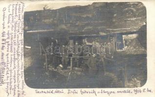 1916 Tartalékállás a tiszti fedezékkel a Strypa mellett / WWI K.u.K. military reserve position. Officers trench near Strypa River. photo