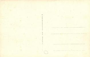 Első világháborús osztrák-magyar katonai lap. Katonák egy óriás ponton elem (hajóhíd) elkészítése kö...