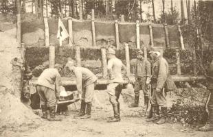 1916 Ezredsegélyhely Nowoi Swietnél / Regimentshilfsplatz bei Nowoi Swiet / WWI K.u.k. military regiments first aid post near Nowy Swiat