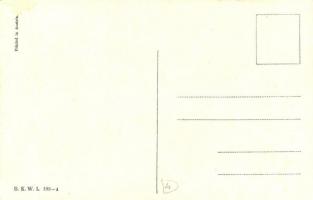 Lady with umbrella art postcard. B.K.W.I. 188-4. s: Mela Koehler