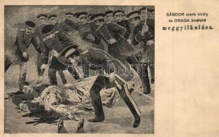 Sándor szerb király és Draga királyné meggyilkolása lázadó katonatisztek által / Assassination of Alexander I of Serbia and Draga Masin (EK)