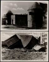 Berlin, Führerbunker / Hitlers Bunker air raid shelter located near the Reich Chancellery. before and after blowing up - 2 photo postcards