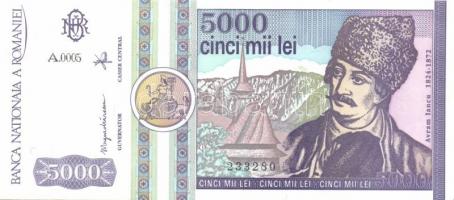 Románia 1991-94. 200L, 500L, 1000L, 5000L, 10.000L T:I