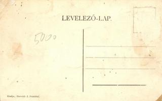 Nezsider, Neusiedl am See; utcakép. Szecessziós keret, kiadja Horváth J. / street view. Art Nouveau,...