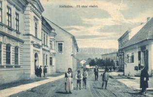 1916 Alsókubin, Dolny Kubin; Fő utca és üzlet. Ferencz Adolf kiadása / main street with shop (fa)