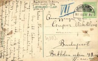 1911 Körmöcbánya, Kremnitz, Kremnica; Zólyom-völgyi vasútvonal és gőzmozdony / locomotive (r)