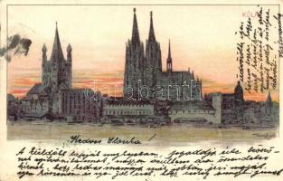 1900 Köln, Cologne; Kosmos S 11. litho s: Basch Árpád