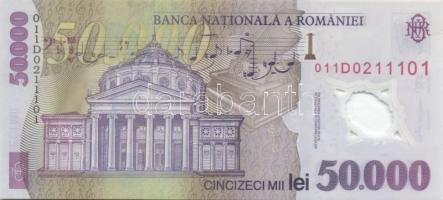 Románia 2000-01. 10.000L, 50.000L, 100.000L, 500.000L egy kivételével komplett sor! T:I