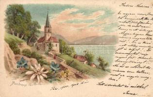 1900 Montreux, Lac Leman / lake. litho (Rb)