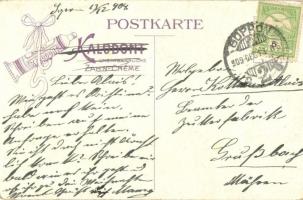 1909 Kalodont Zahn-Creme. F.A. Sarg's Sohn & Co. Wien IV. K.u.K: Hoflieferanten / Austro-Hu...