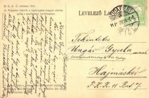 1913 B.E.A.C verseny. Id. Ripszám Henrik a legöregebb magyar atléta győz a gyalogsági handicapban. K...