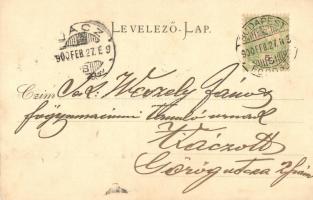 1900 Art Nouveau Krampus with ladies. Stengel & Co. Ser. 10. Künstlerkarte 110. litho s: G. Crot...