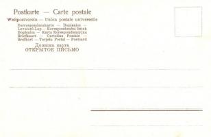 Macska-Naptár - 1900 előtti 12 darabos litho macskás művészlap sorozat a 12 évszakkal nagyon szép ál...