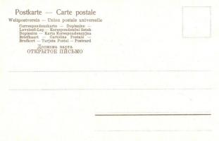 Macska-Naptár - 1900 előtti 12 darabos litho macskás művészlap sorozat a 12 évszakkal nagyon szép ál...