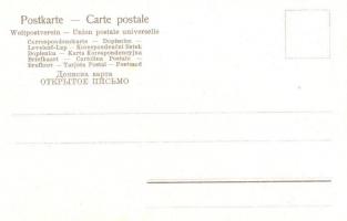 Macska-Naptár - 1900 előtti 12 darabos litho macskás művészlap sorozat a 12 évszakkal nagyon szép ál...