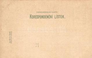 Karlstejn, Karluv Tyn / Hrad / castle. Karl Schwidernoch Art Nouveau, floral, litho