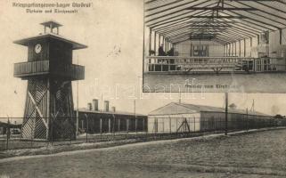 Ohrdruf, Kriegsgefangenen-Lager, Uhrturm und Kirchenzelt / POW (war prison) camp, clock tower and church tent, interior (EB)