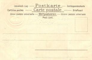 Essen, Hugenpoet, Kettwig / castle. Seal and acorns. Art Nouveau Emb. litho frame